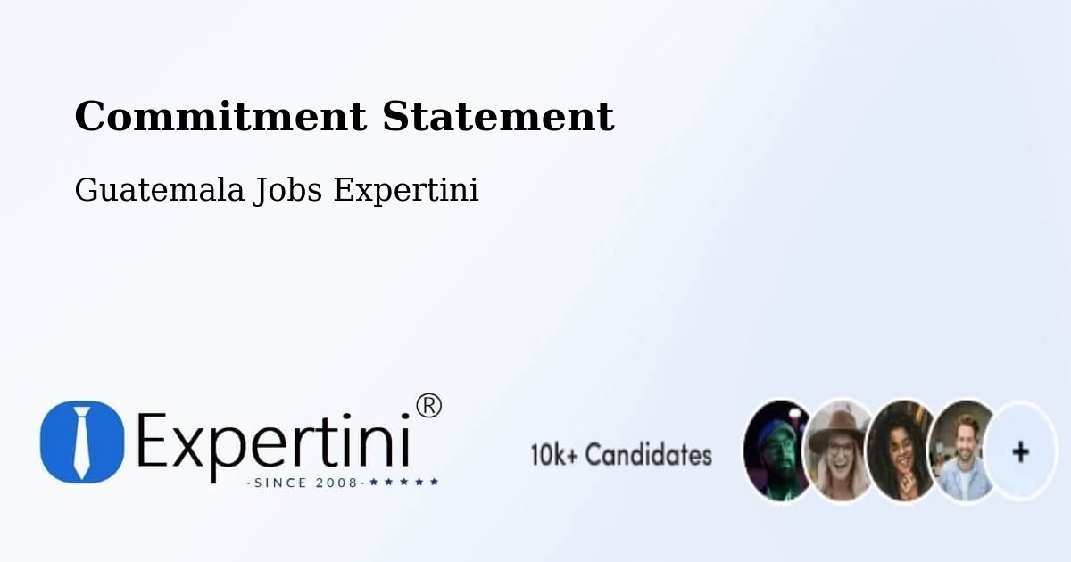 Corporate Commitment – Morales - Guatemala Jobs Expertini